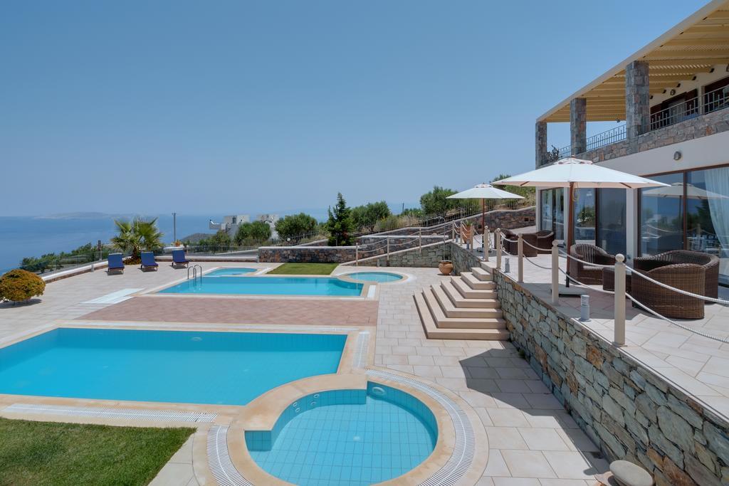 Sea Views At Villa Anemomylos With Heated Pool, Ping Pong And Tennis Agia Pelagia  Bagian luar foto