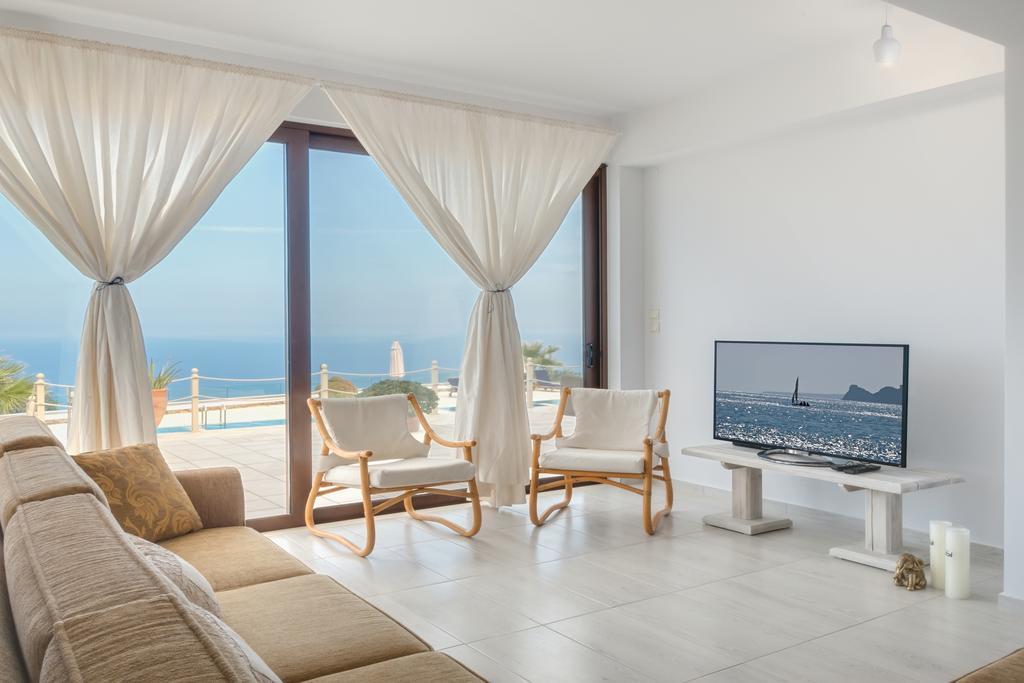 Sea Views At Villa Anemomylos With Heated Pool, Ping Pong And Tennis Agia Pelagia  Ruang foto