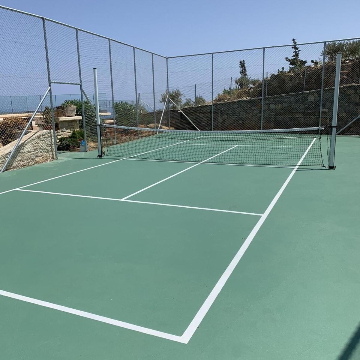 Sea Views At Villa Anemomylos With Heated Pool, Ping Pong And Tennis Agia Pelagia  Bagian luar foto
