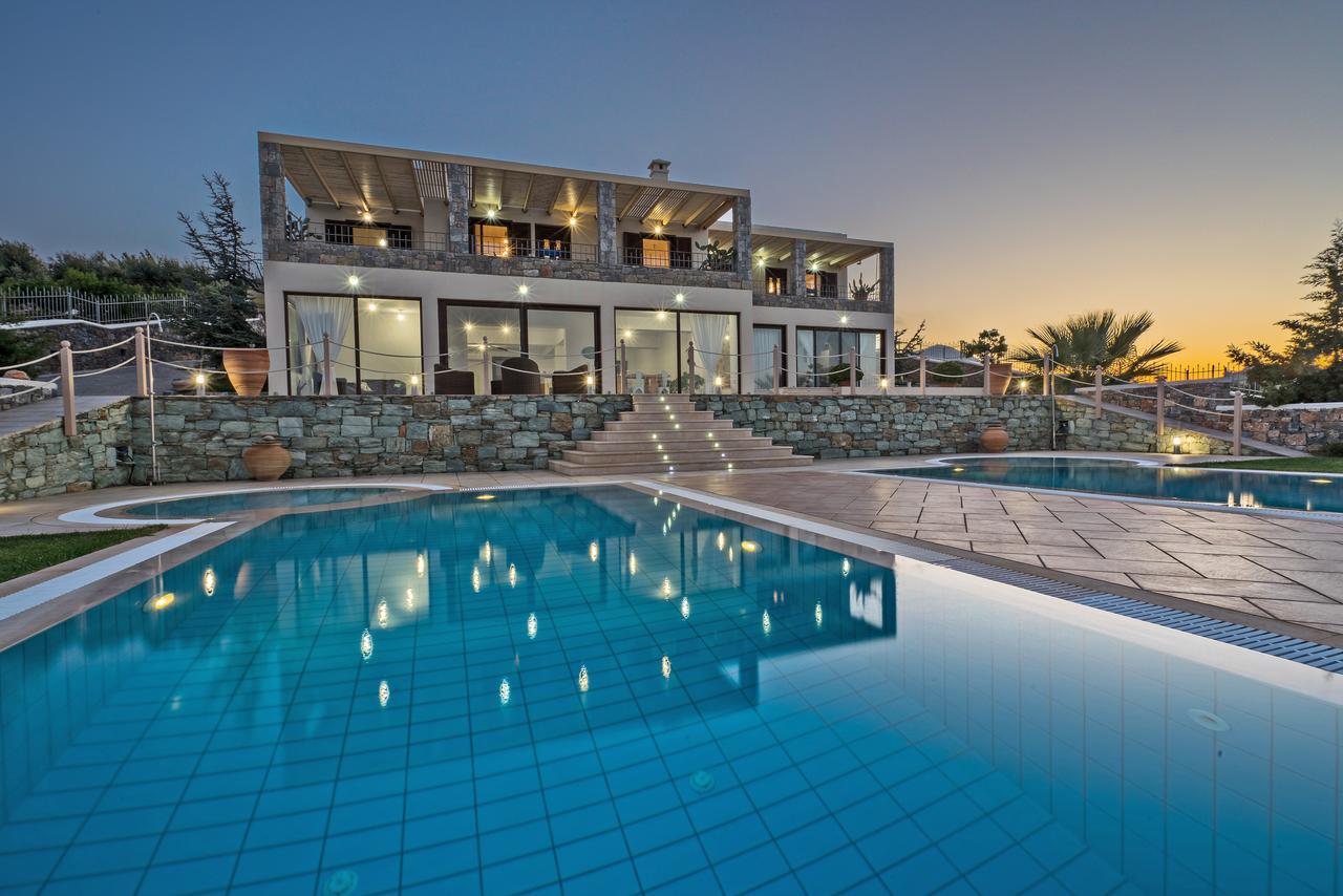 Sea Views At Villa Anemomylos With Heated Pool, Ping Pong And Tennis Agia Pelagia  Bagian luar foto