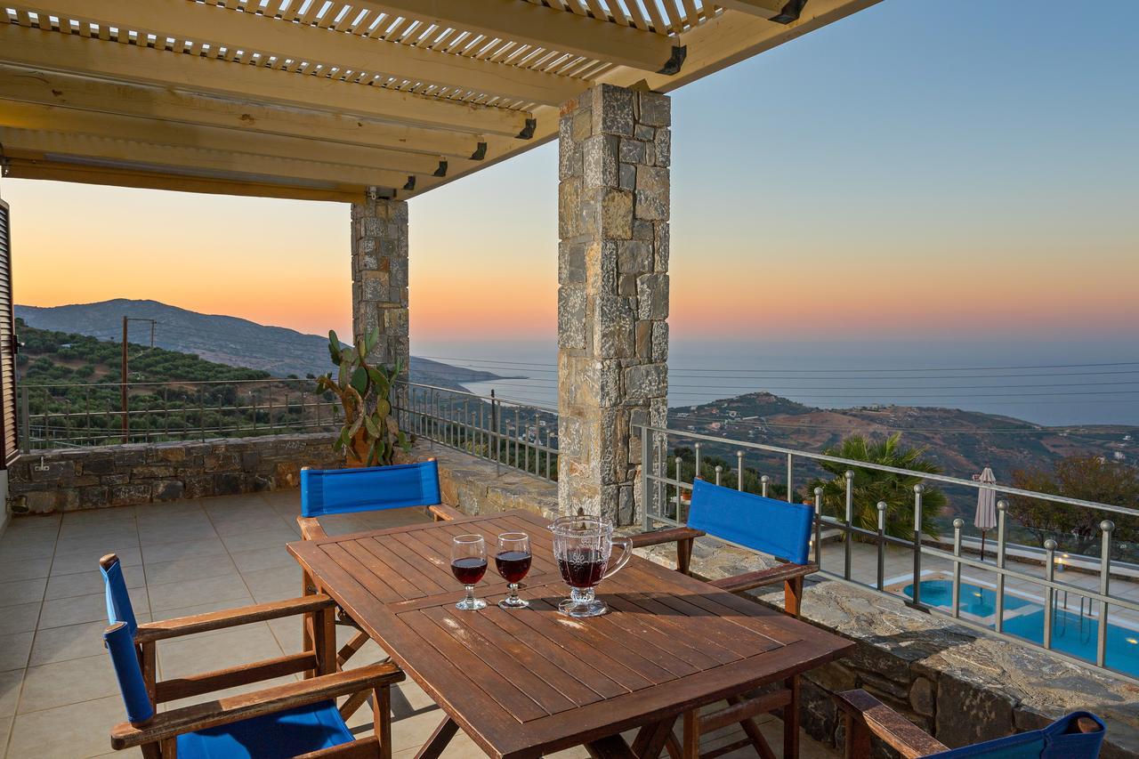 Sea Views At Villa Anemomylos With Heated Pool, Ping Pong And Tennis Agia Pelagia  Bagian luar foto