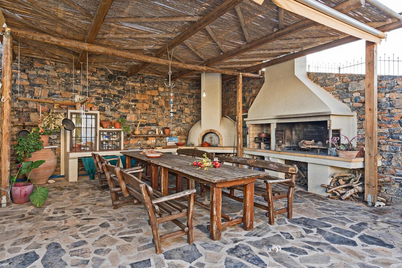 Sea Views At Villa Anemomylos With Heated Pool, Ping Pong And Tennis Agia Pelagia  Bagian luar foto