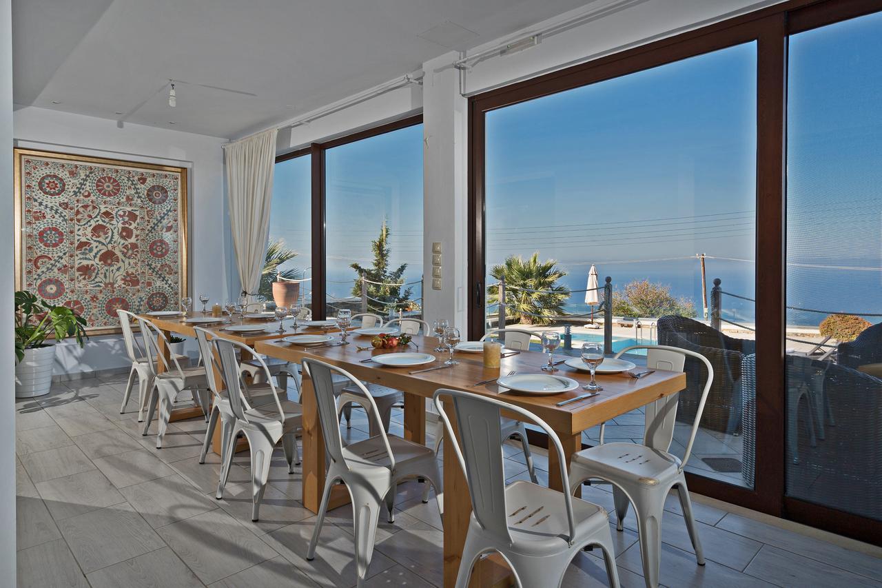 Sea Views At Villa Anemomylos With Heated Pool, Ping Pong And Tennis Agia Pelagia  Bagian luar foto